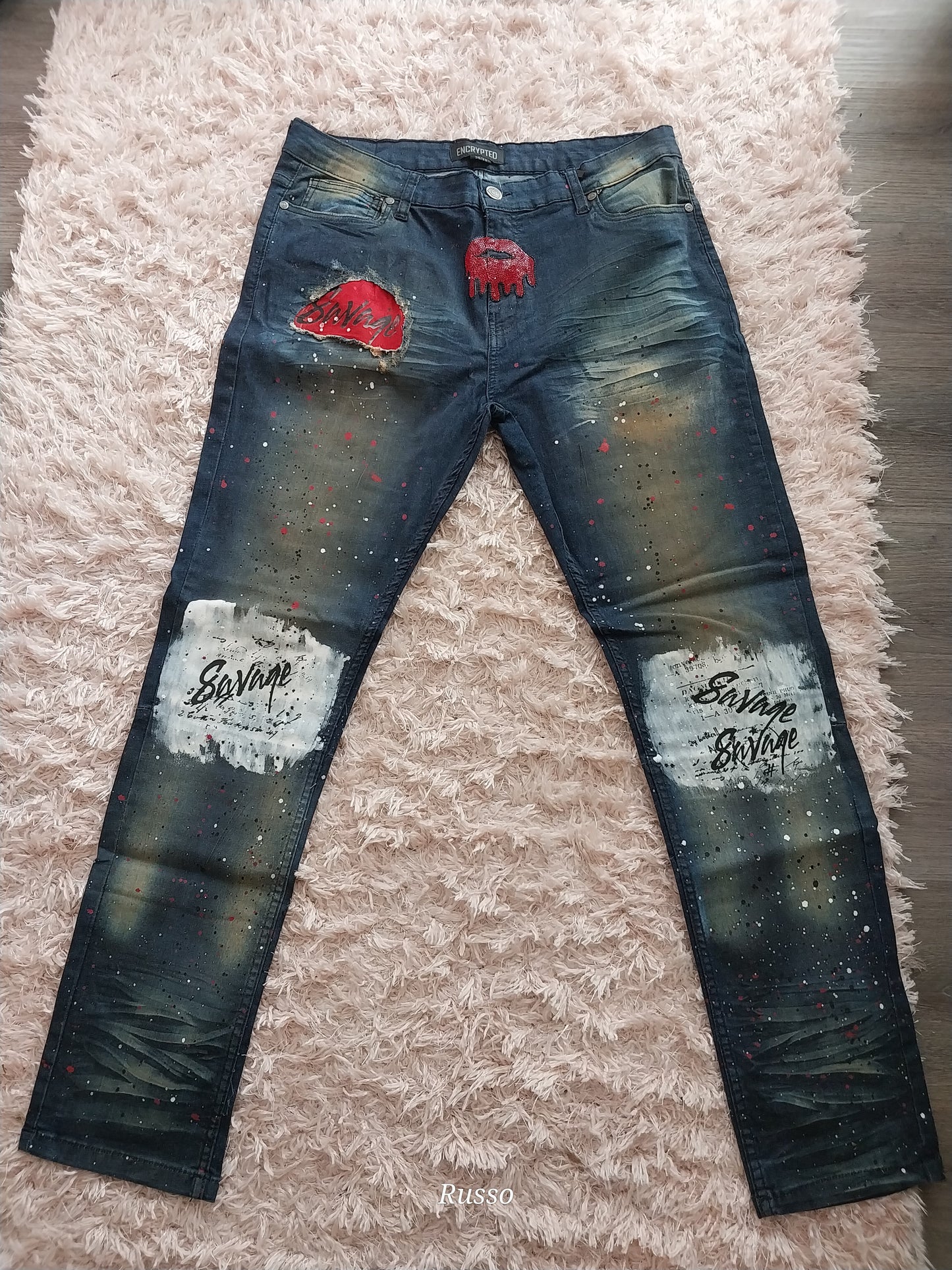 Mens Graffiti Jeans