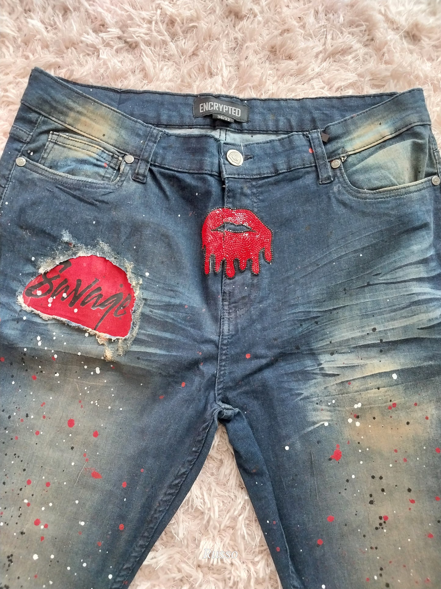 Mens Graffiti Jeans