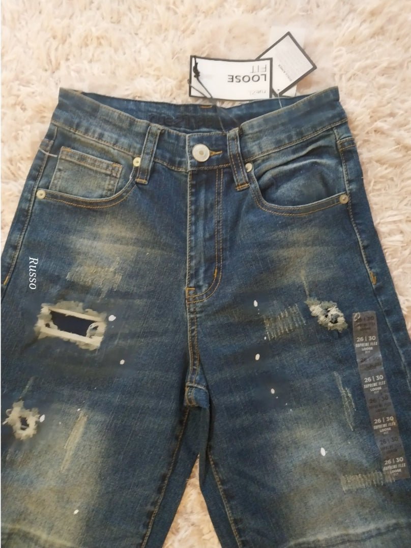 Mens distressed jean