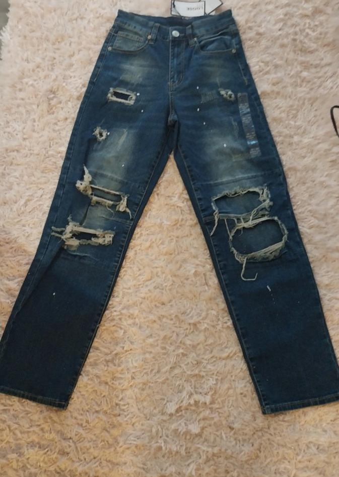 Mens distressed jean