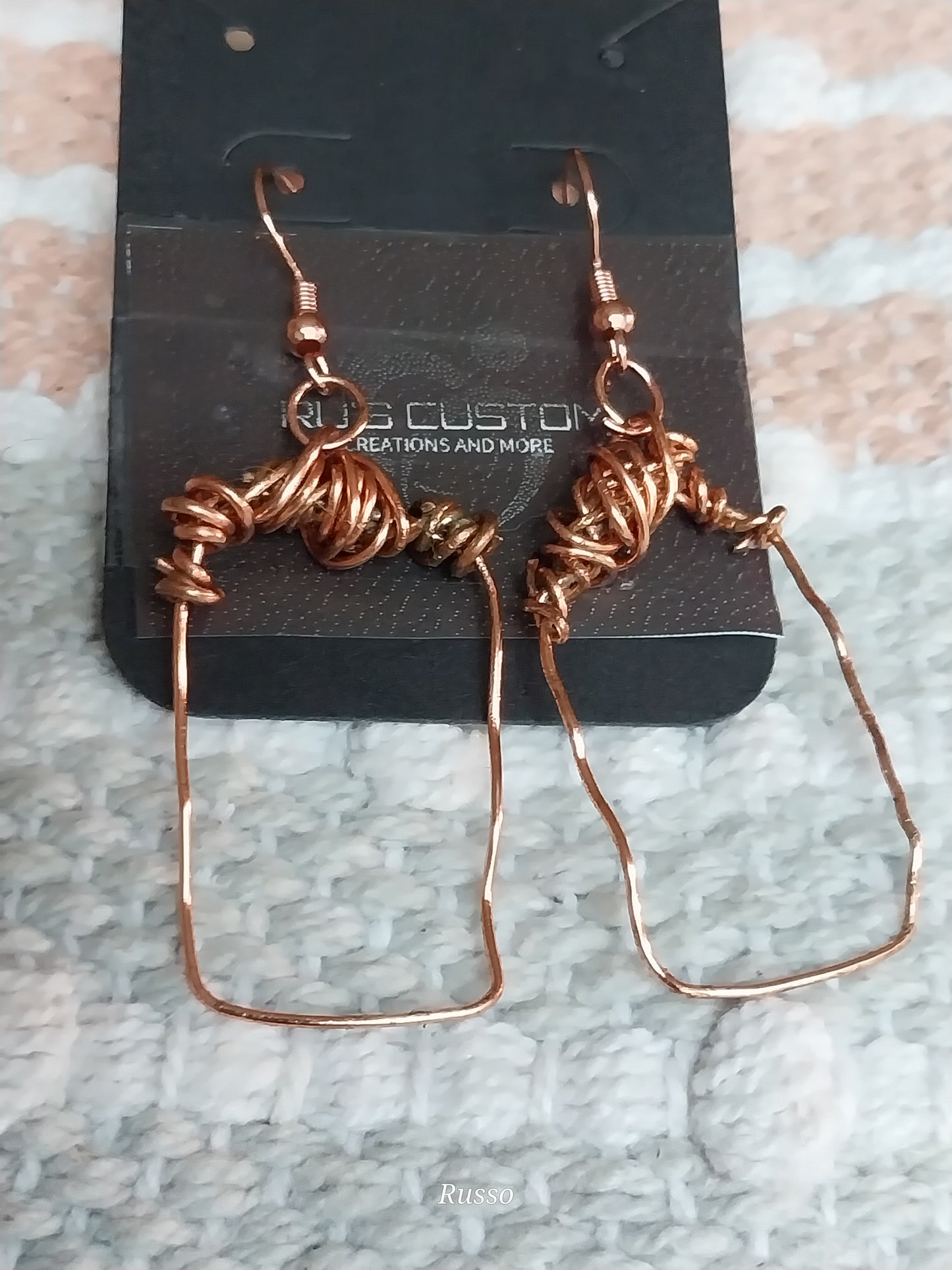 Copper earrings