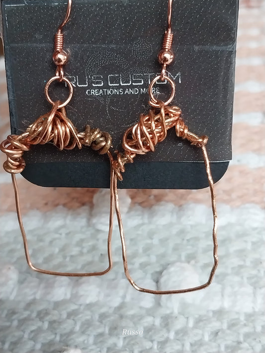 Copper earrings