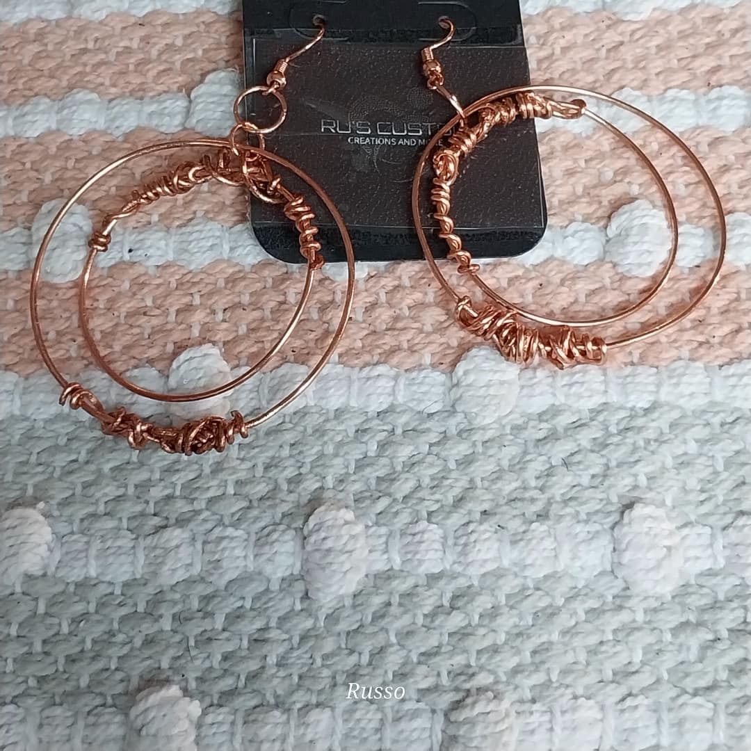 Copper earrings