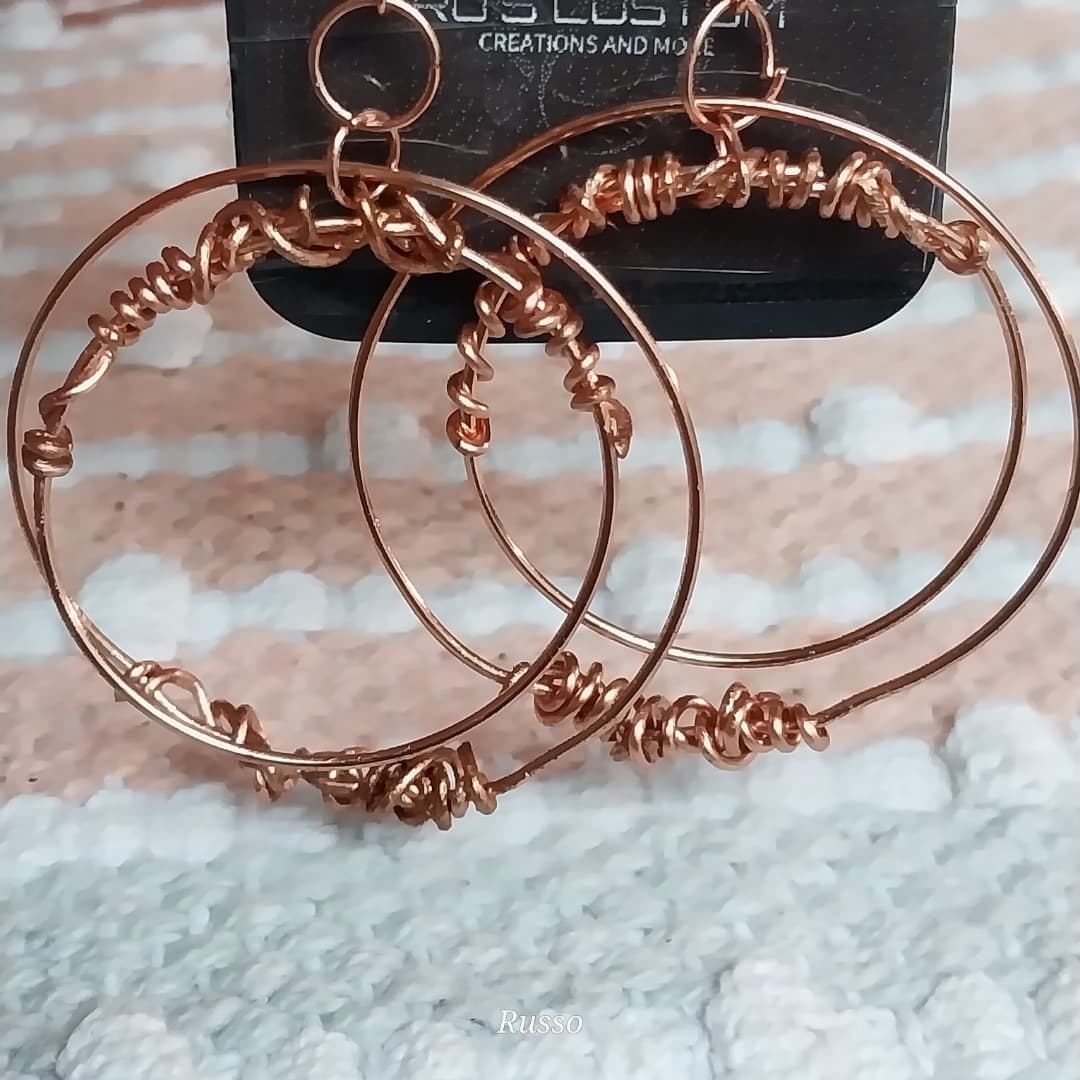 Copper earrings